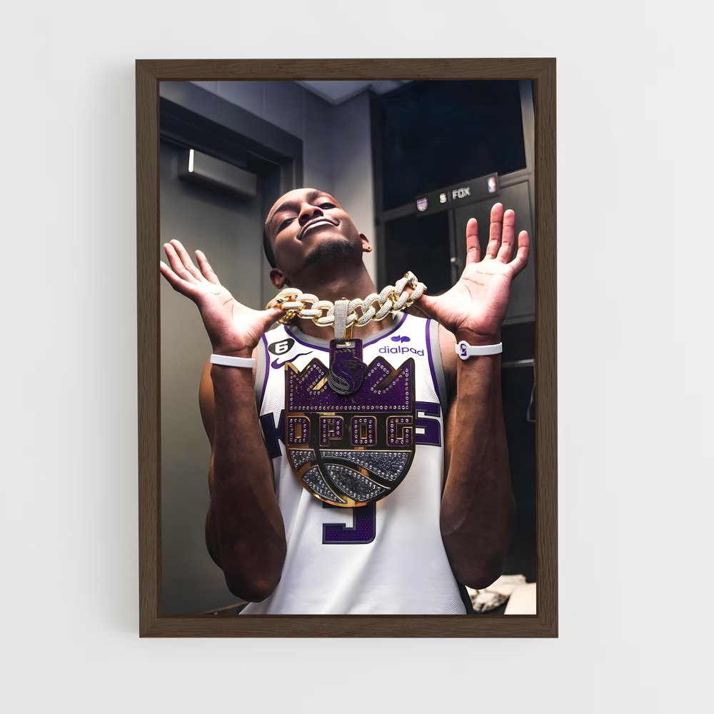 ap-sacramento kings-9 cadre Bois foncé
