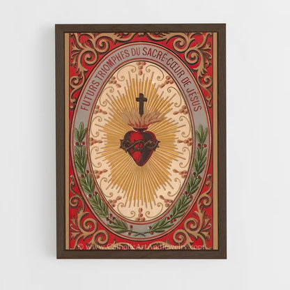 ap-sacred heart-2 cadre Bois foncé