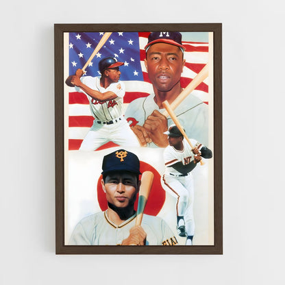 ap-sadaharu oh-4 cadre Bois foncé