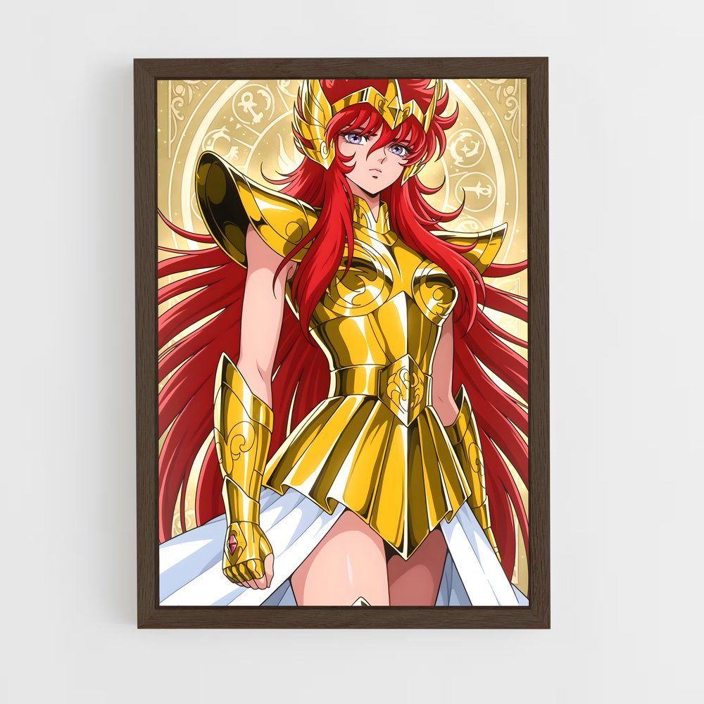 ap-saint seiya-7 cadre Bois foncé