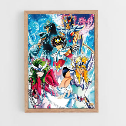 ap-saint seiya-8 cadre Bois clair