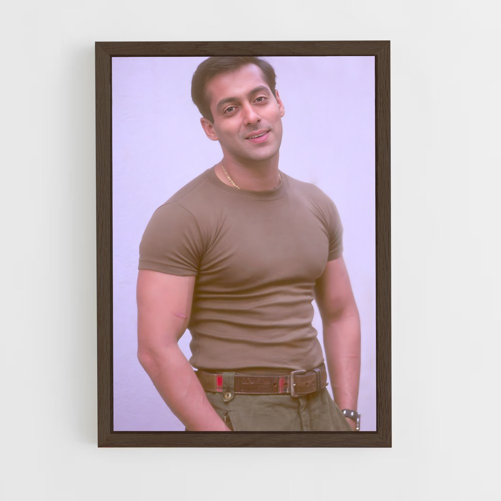 ap-salman khan-6 cadre Bois foncé