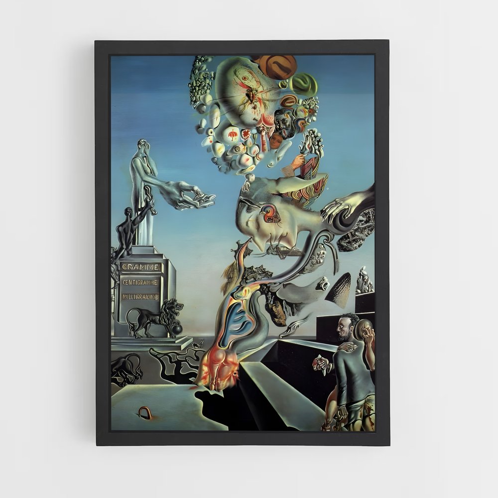 ap-salvador dali-7 cadre Noir