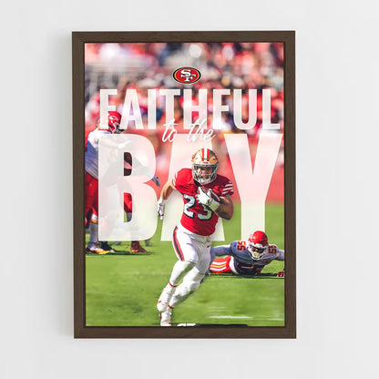 ap-san francisco 49ers-11 cadre Bois foncé