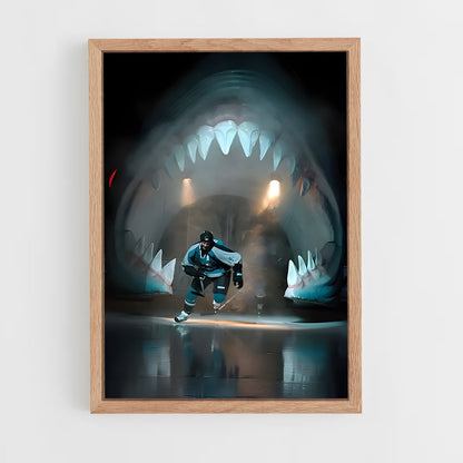 ap-san jose sharks-2 cadre Bois clair