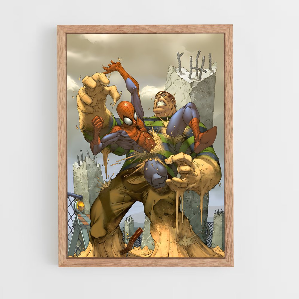 ap-sandman spider-man-3 cadre Bois clair