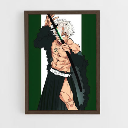 ap-sanemi shinazugawa-3 cadre Bois foncé