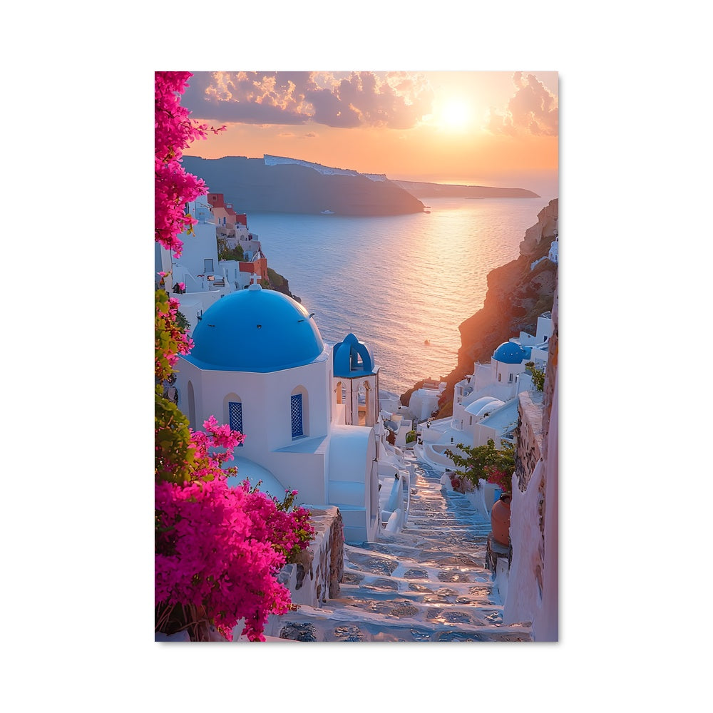 Poster Couleurs de Santorin