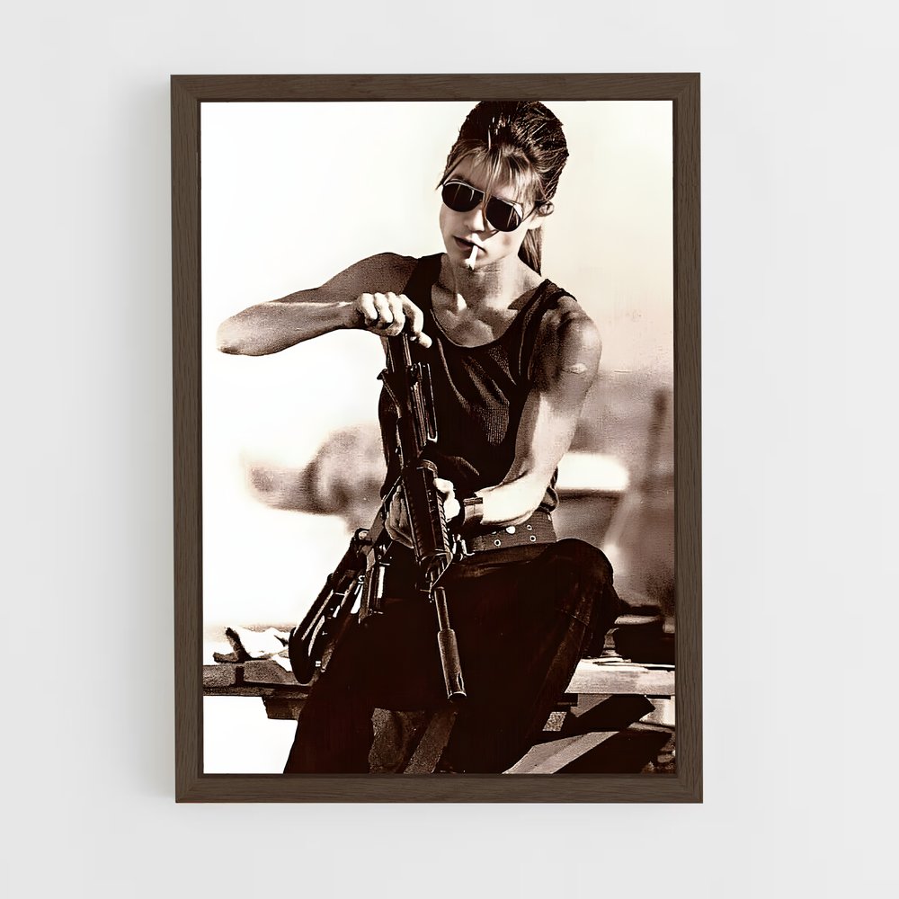 ap-sarah connor-2 cadre Bois foncé