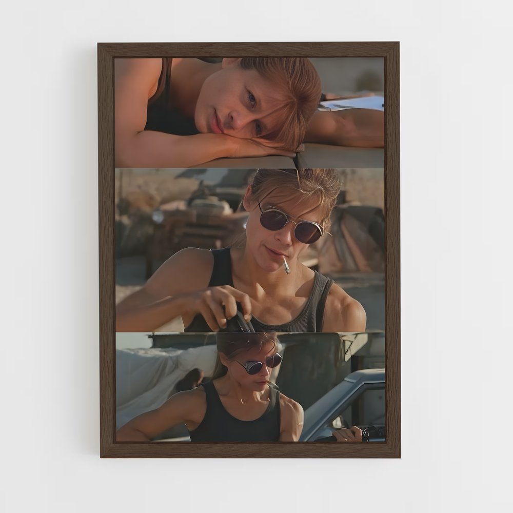 ap-sarah connor-4 cadre Bois foncé