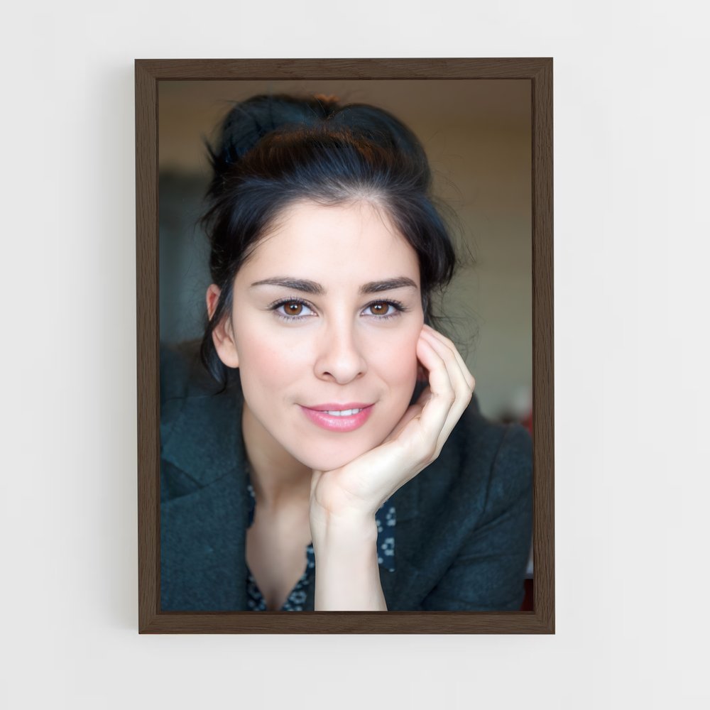 ap-sarah silverman-1 cadre Bois foncé