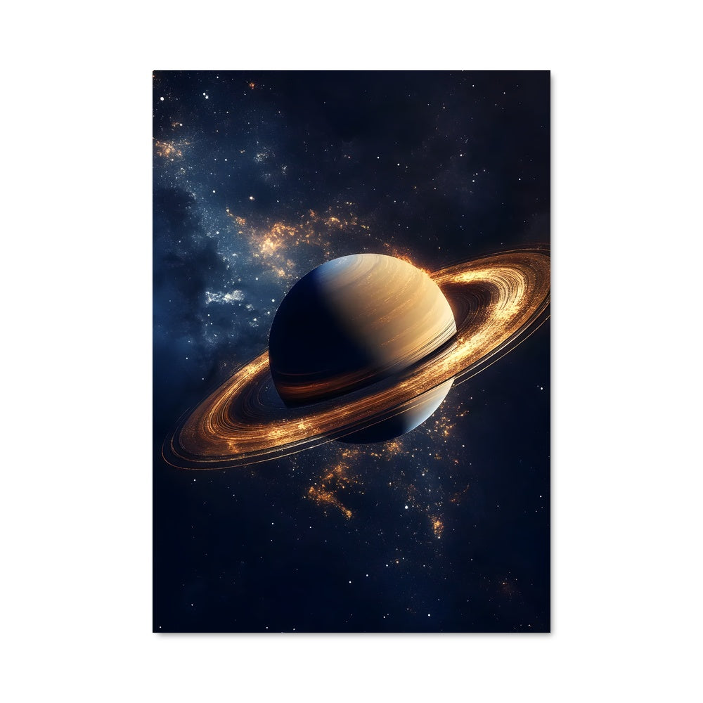 Poster Saturne Étoilée