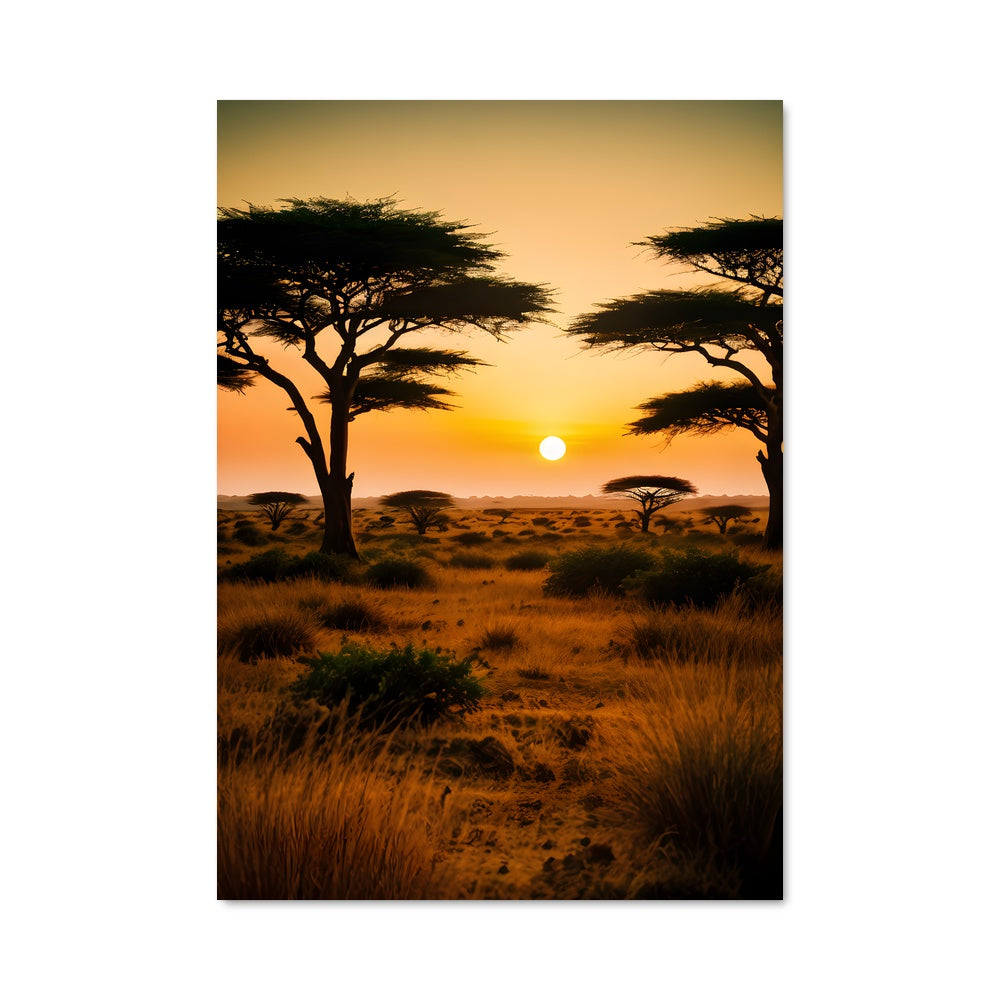 Poster Crépuscule de Savanna