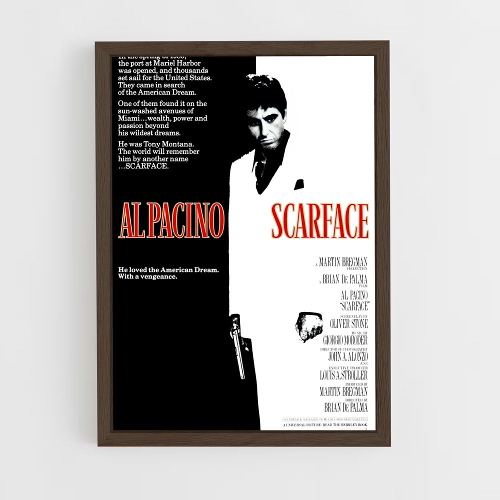 ap-scarface-7 cadre Bois foncé