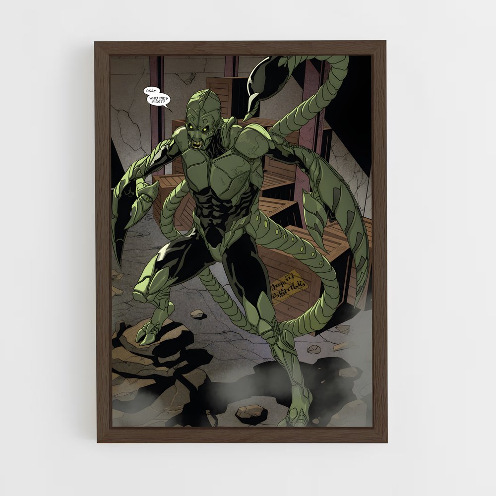 ap-scorpion spider-man-1 cadre Bois foncé