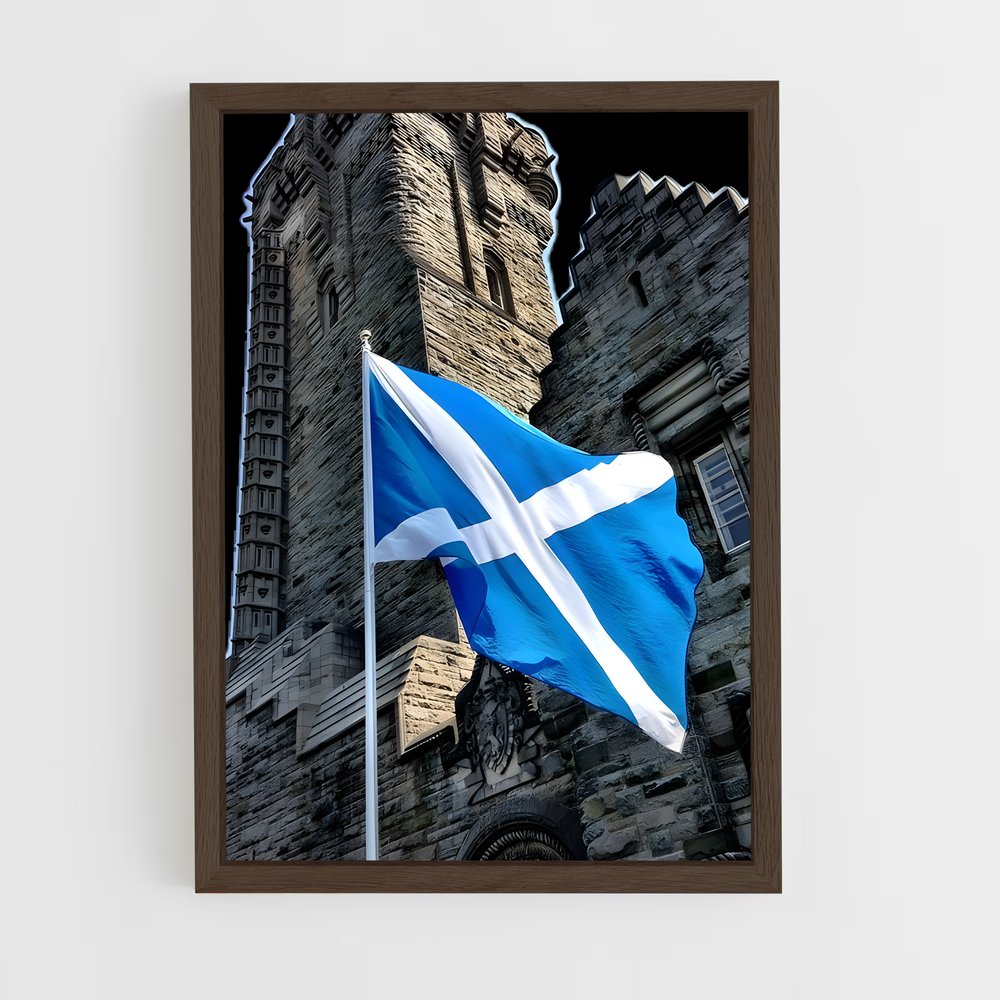 ap-scotland flag-1 cadre Bois foncé