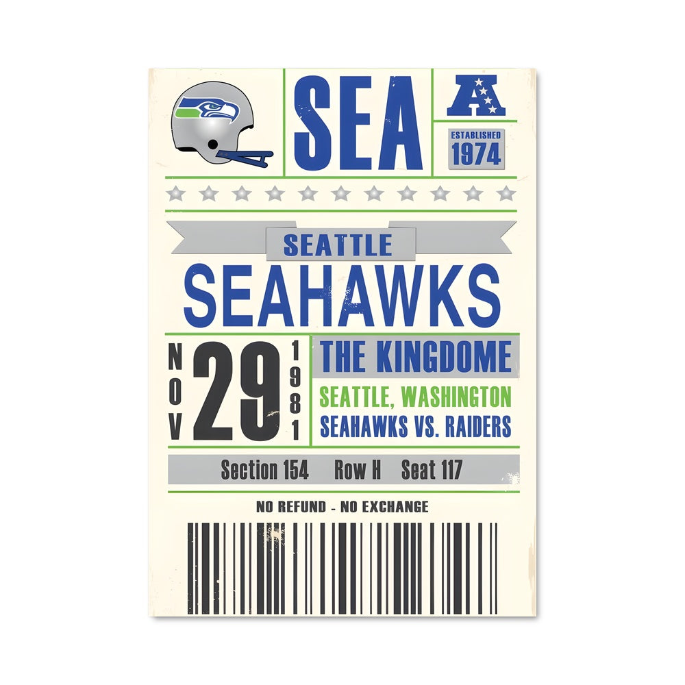 Poster Vintage Seahawks Spirit