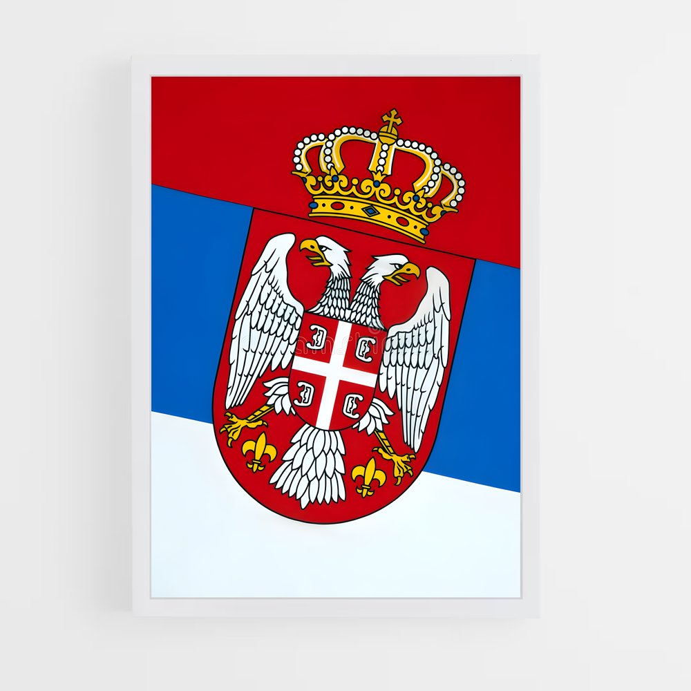 ap-serbia flag-1 cadre Blanc