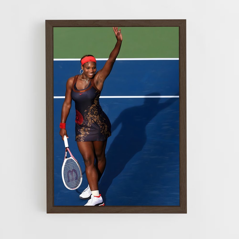 ap-serena williams-10 cadre Bois foncé