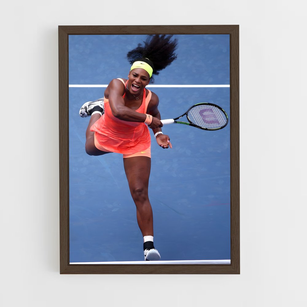 ap-serena williams-5 cadre Bois foncé