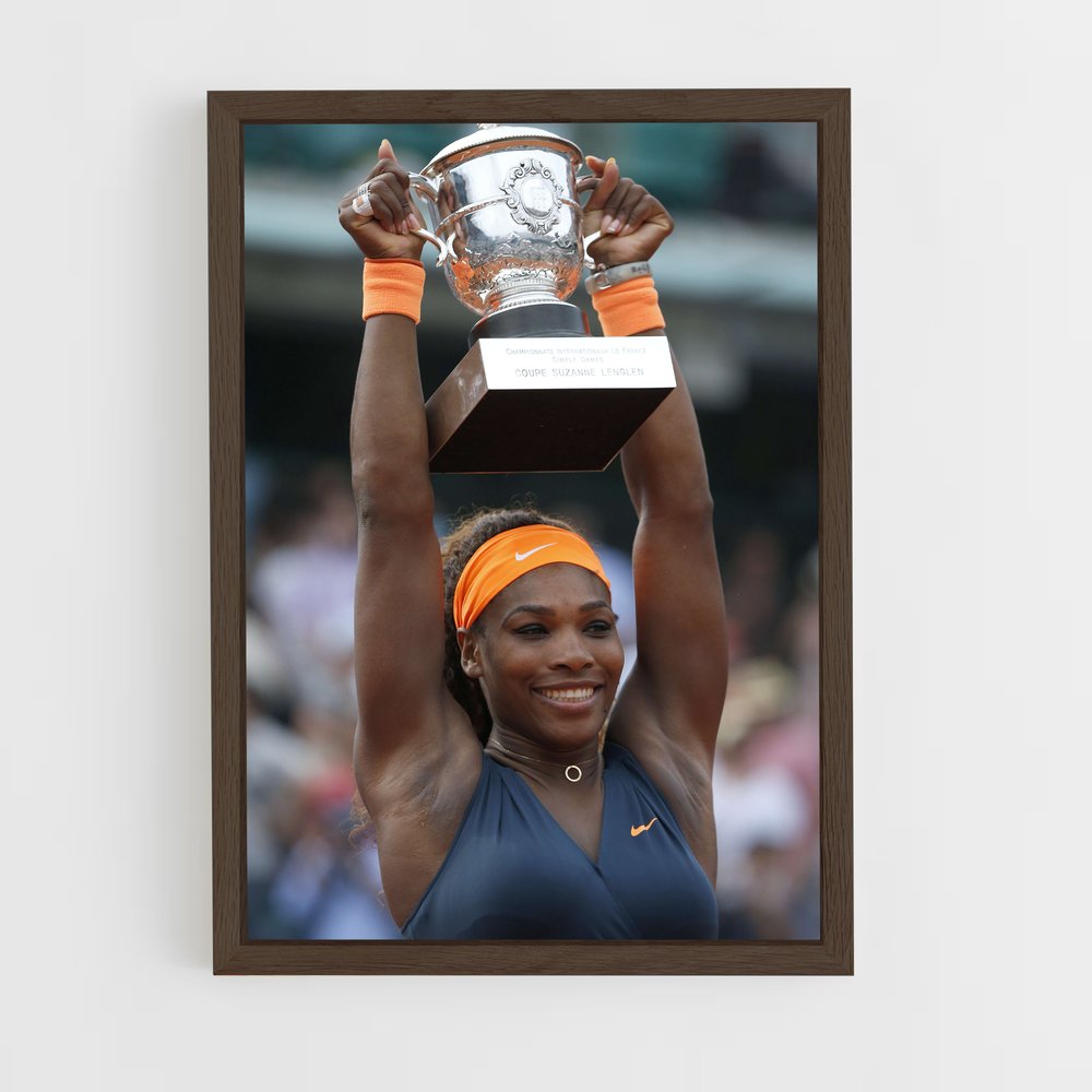 ap-serena williams-6 cadre Bois foncé
