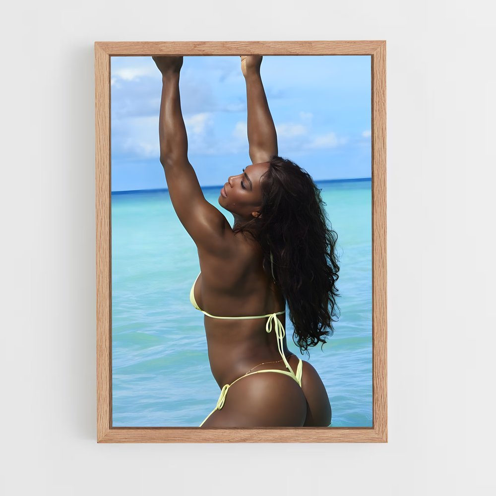 ap-serena williams-9 cadre Bois clair