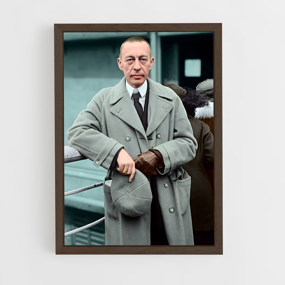 ap-sergei rachmaninoff-2 cadre Bois foncé