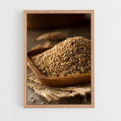 ap-sesame seeds-4 cadre Bois clair