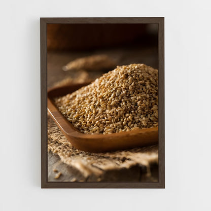 ap-sesame seeds-4 cadre Bois foncé