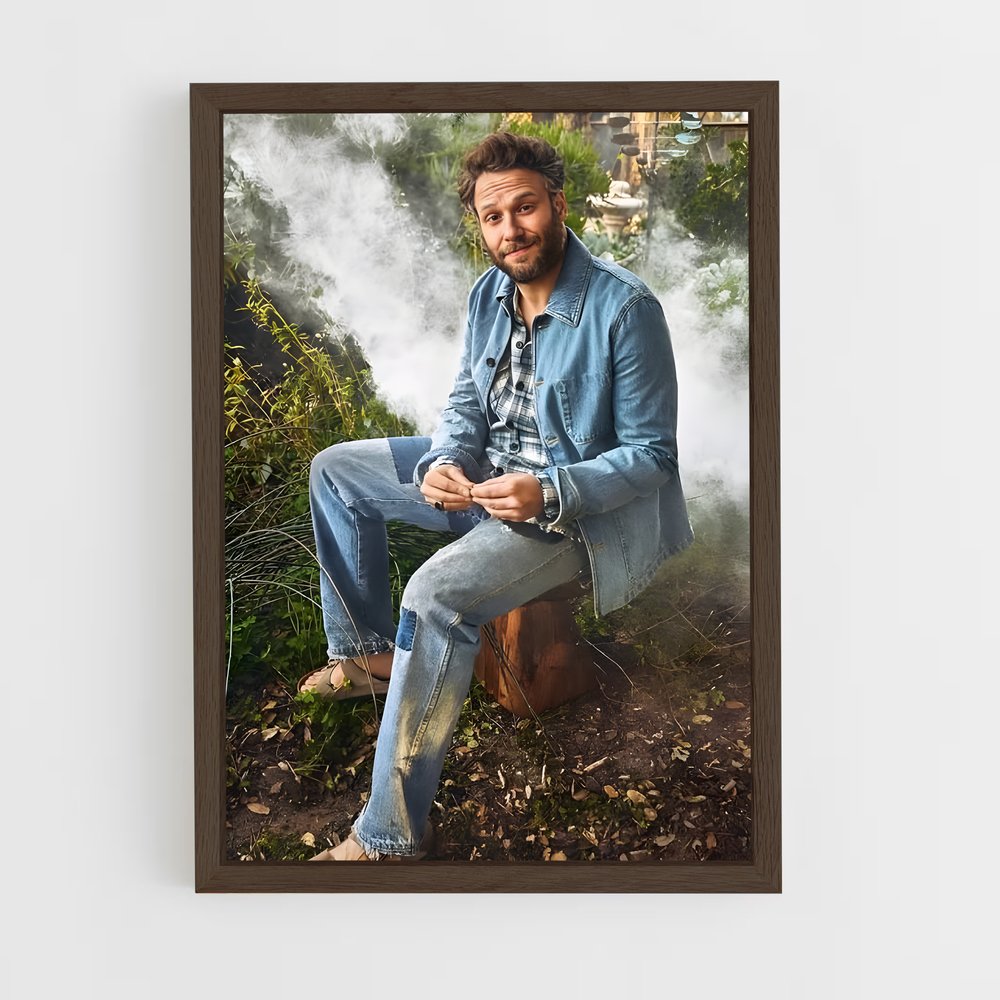 ap-seth rogen-3 cadre Bois foncé