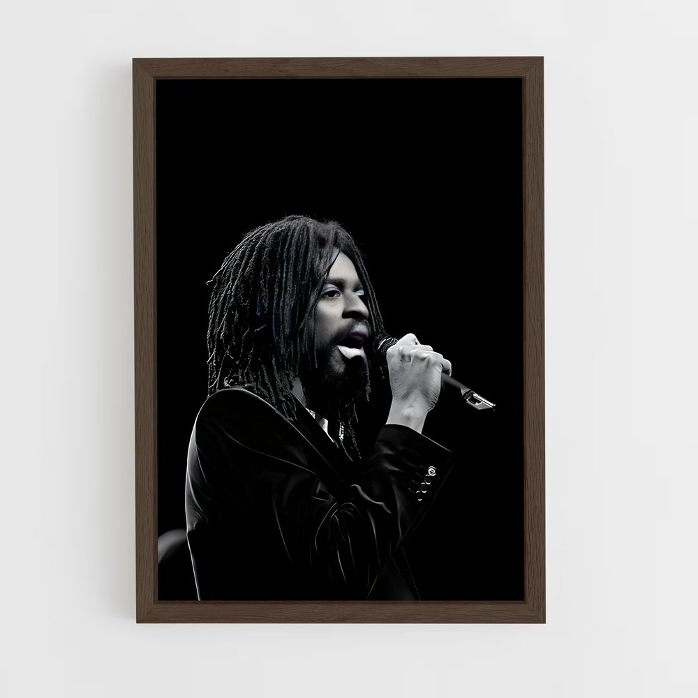 ap-seu jorge-9 cadre Bois foncé
