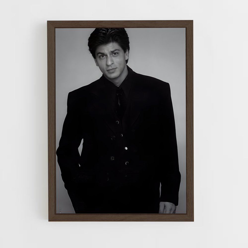 ap-shah rukh khan-1 cadre Bois foncé