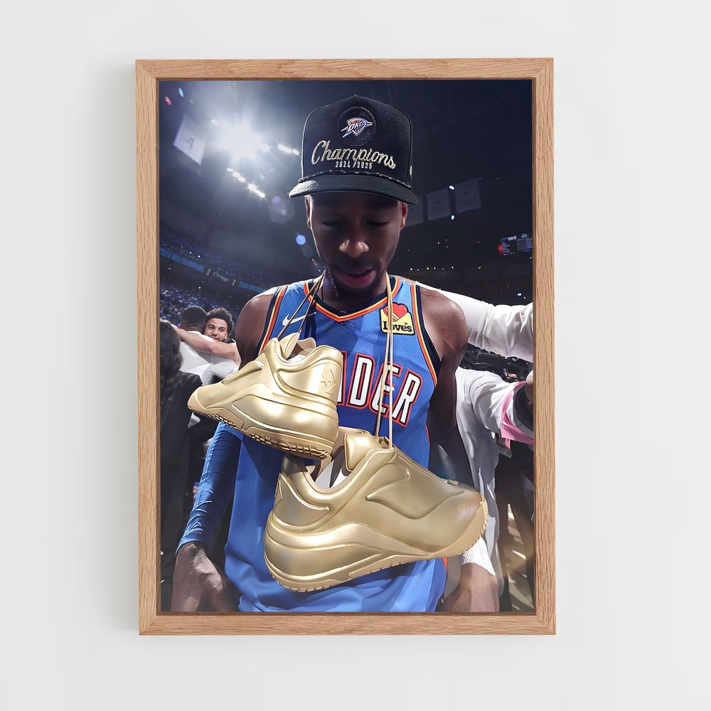 ap-shai gilgeous-alexander-3 cadre Bois clair