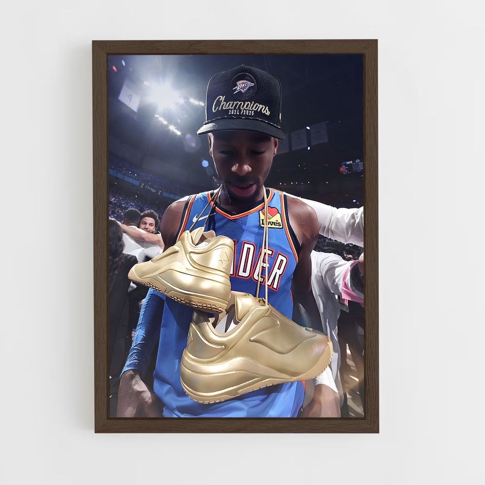 ap-shai gilgeous-alexander-3 cadre Bois foncé