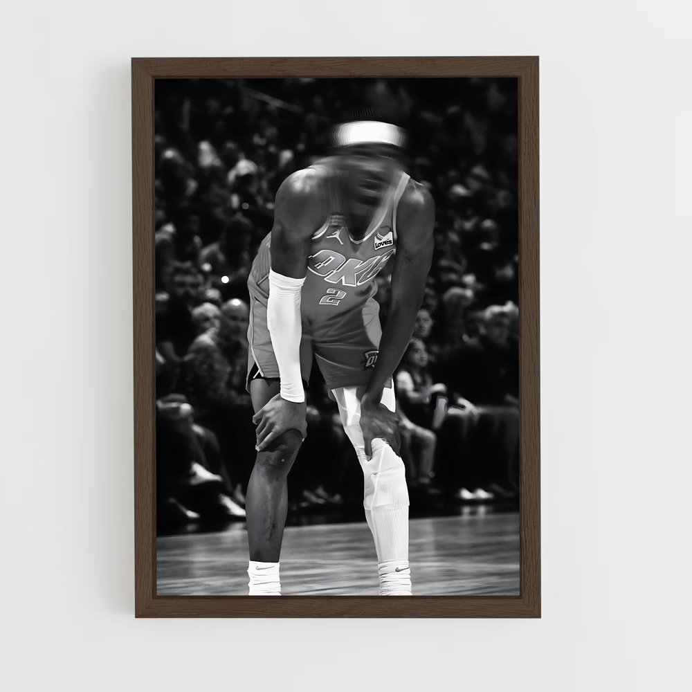 ap-shai gilgeous-alexander-4 cadre Bois foncé