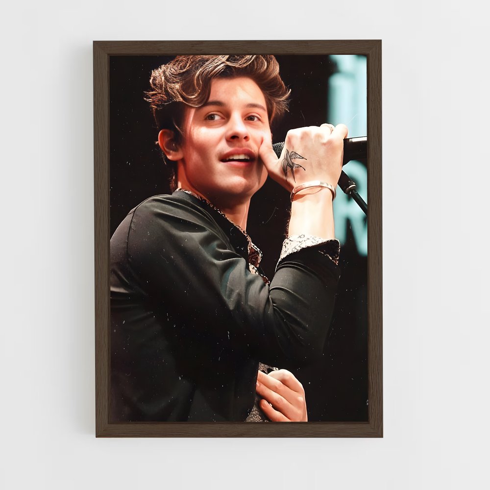 ap-shawn mendes-5 cadre Bois foncé