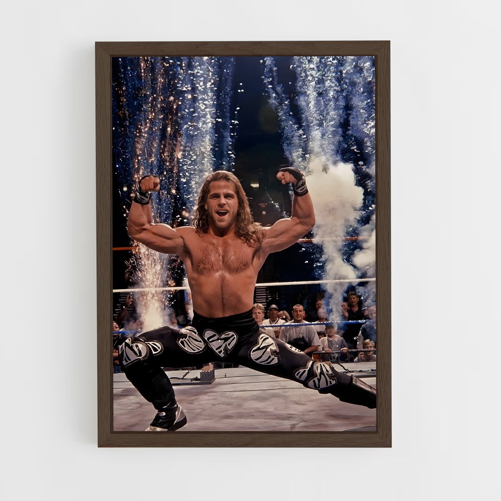 ap-shawn michaels-1 cadre Bois foncé