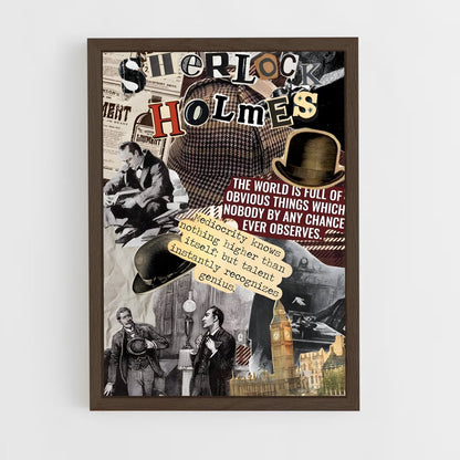 ap-sherlock holmes-4 cadre Bois foncé