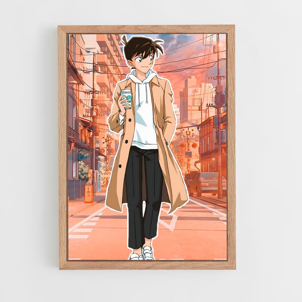 ap-shinichi kudo-1 cadre Bois clair