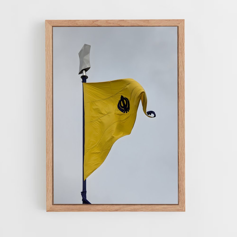 ap-sikh flag-1 cadre Bois clair