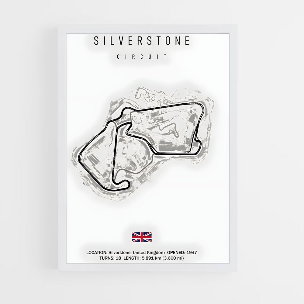 ap-silverstone circuit uk-1 cadre Blanc