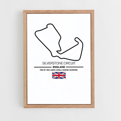 ap-silverstone circuit uk-3 cadre Bois clair