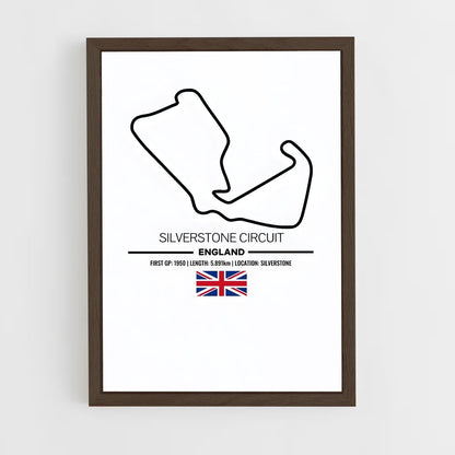 ap-silverstone circuit uk-3 cadre Bois foncé
