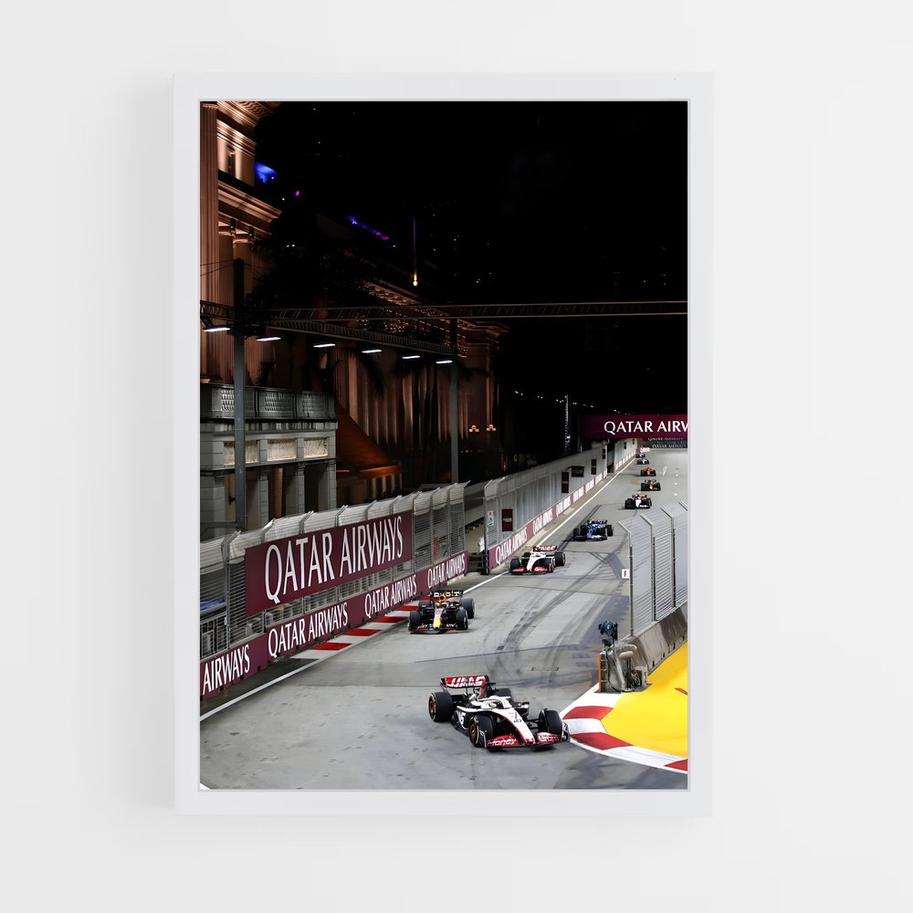 ap-singapore grand prix-8 cadre Blanc