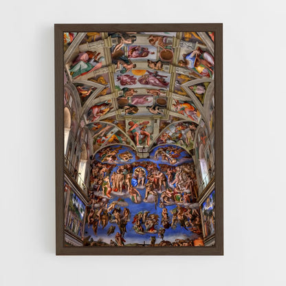 ap-sistine chapel-6 cadre Bois foncé
