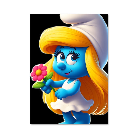 Poster Smurfette en Bleu