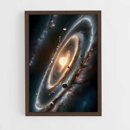 ap-solar system-12 cadre Bois foncé