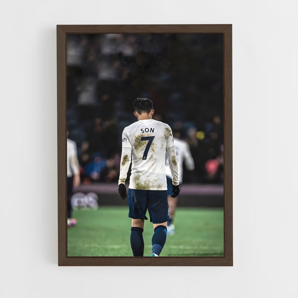ap-son heung-min-9 cadre Bois foncé