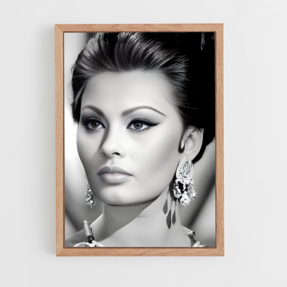 ap-sophia loren-4 cadre Bois clair