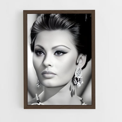 ap-sophia loren-4 cadre Bois foncé
